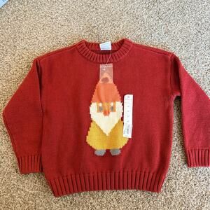 Little Co Lauren Conrad Gnome Sweater Red Kids 4T NEW WITH TAGS Holiday